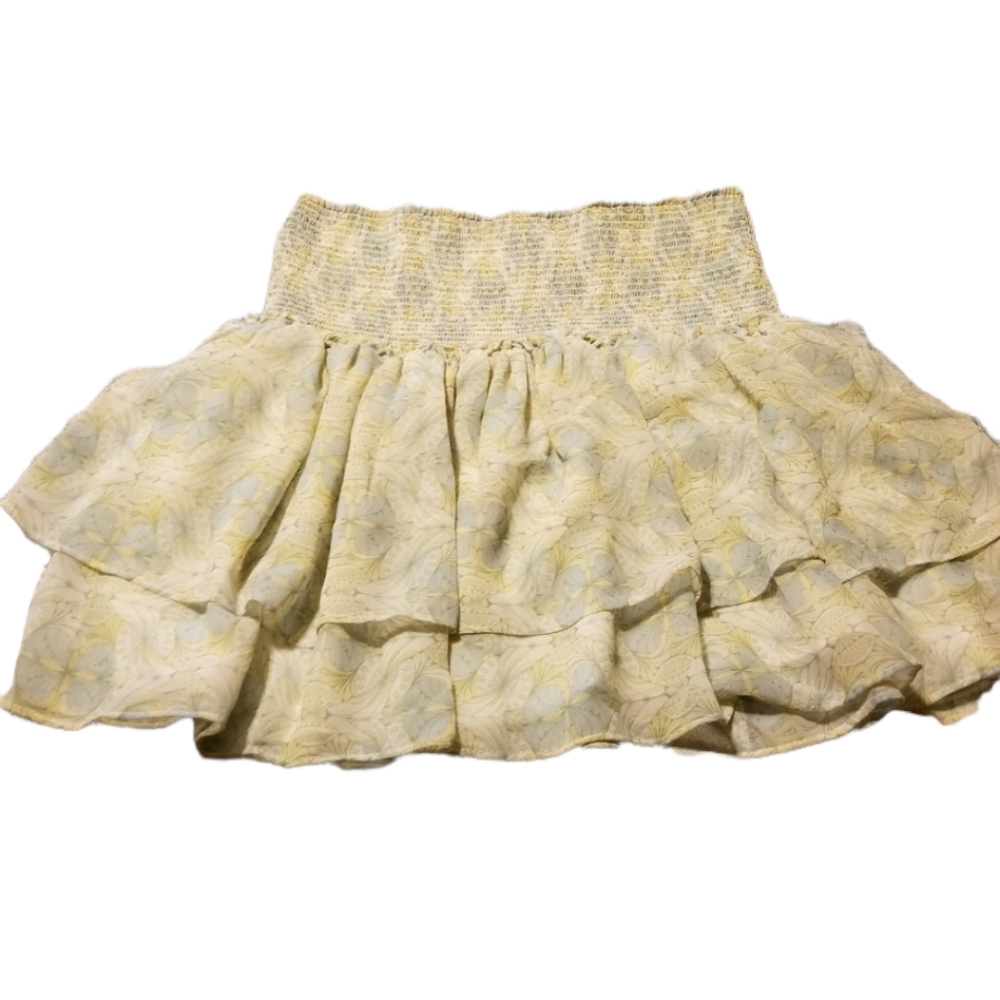 Chelsea & Violet Skirt Smocked Tiered Folk Mini Size Medium